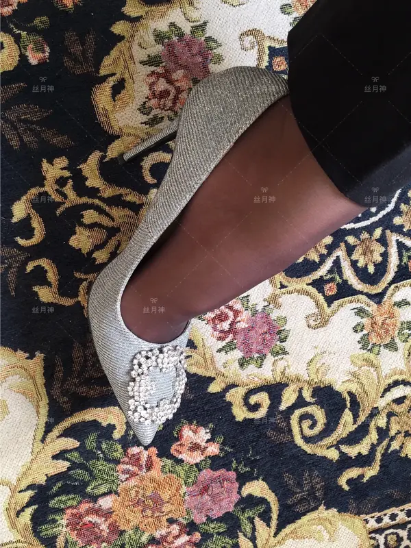 丝月神-长裤高跟灰咖丝 - 丝月神